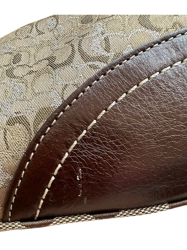 Vintage Y2K Coach Signature Patchwork Leopard Suede Hobo Shoulder Bag - Image 5