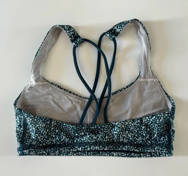 Lululemon Free to Be Bra Pebble Print Parfait Pink Alberta Lake Sports Bra - Image 5