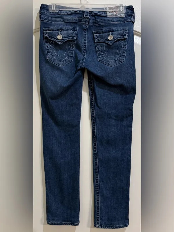 True Religion Slim Straight Medium Wash 5 Picket Jeans. Size 27 - Image 2