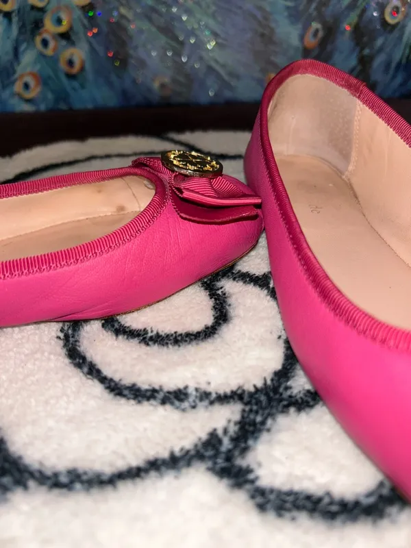 Kate Spade Size 6 Women's Pink Bow Ballet Flats - Image 10