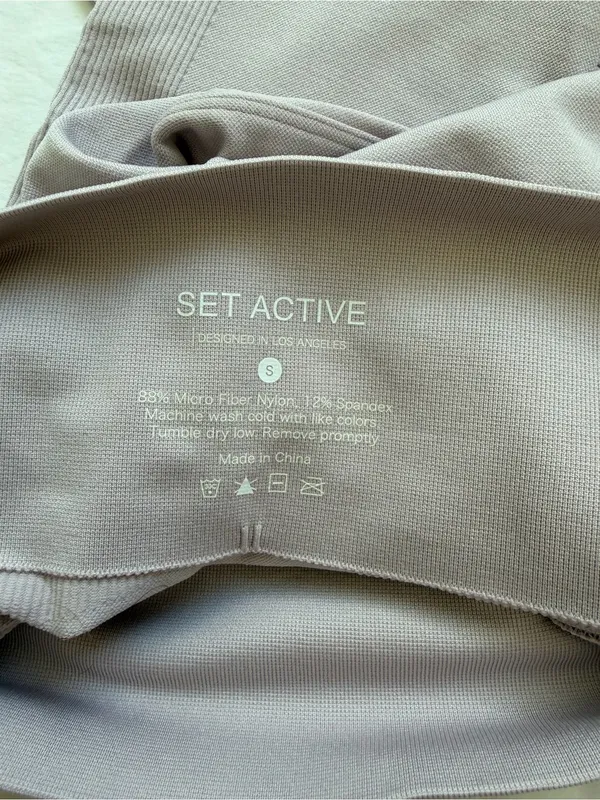 SET Active Sculptflex Seamless Leggings‎ Mauve Pink Size Small - Image 4