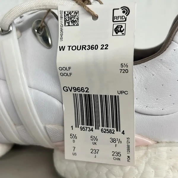 New Adidas sz7 white womens tour 360 golf shoes nwt GV9662 white - Image 4