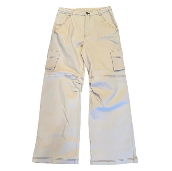 Princess Polly Beige Wide Leg Baggy Cargo Pants Y2K Skater 4 - Image 2