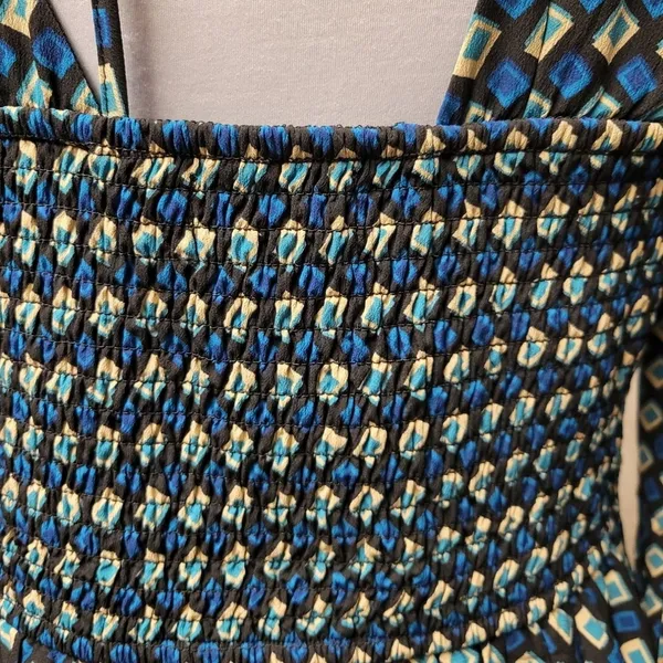 Band of the Free Geometric Mini Dress Womens Size L‎ Boho Milkmaid Mod PinupNWT - Image 4