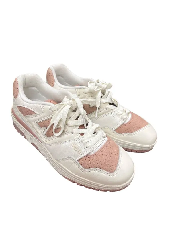 New Balance 550 wms white pink leather suede retro low sneakers sz 8B SKU 10-449 - Image 15