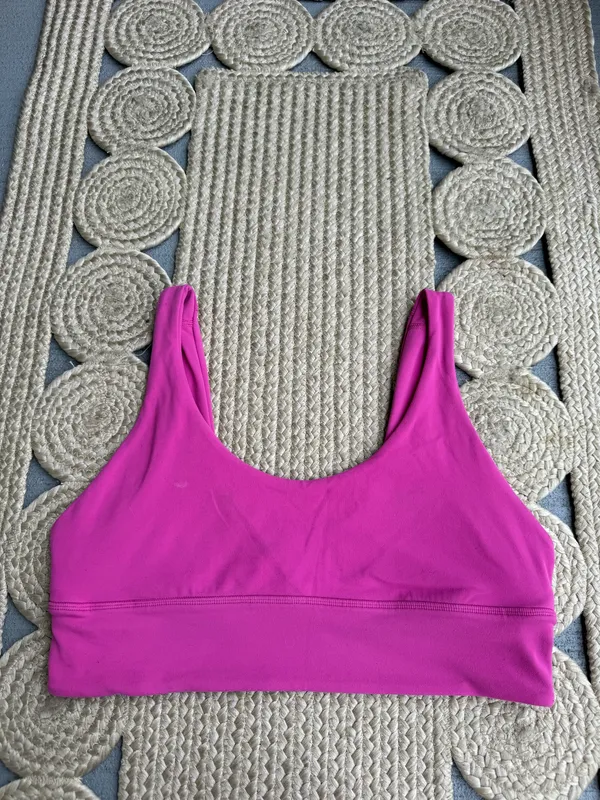 Lululemon Pink Bright Athletic Sports Bra Top Size 12 - Image 2