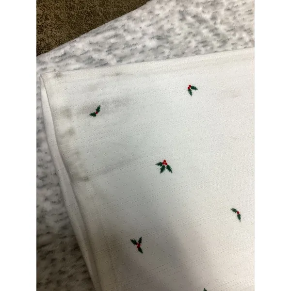 Auden cream Holly Pajama Pants Wide Leg Pointelle Knit Christmas Small see pic - Image 2