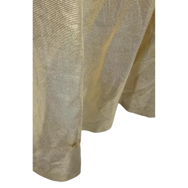 Carmen Marc Valvo Y2K 90s Champagne Gold Whimsy‎ Fairycore Festival Embroidered Corset Dress S - Image 7
