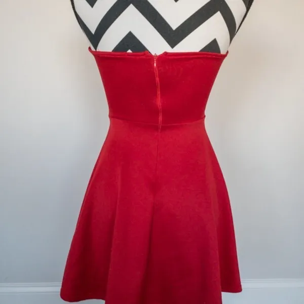 Papaya Sexy Red‎ Dress Sz M - Image 6
