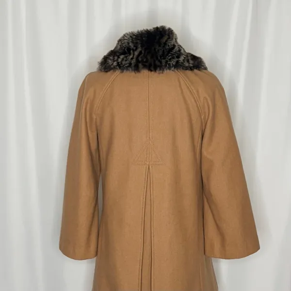 Anthropologie ELEVENSES‎ Melton Wool Toggle Coat Leopard Fur Collar Size 2 - Image 10