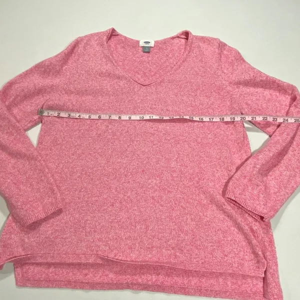 Old Navy Womens Pink V-Neck Long Sleeve Sweater Size XL - Image 4