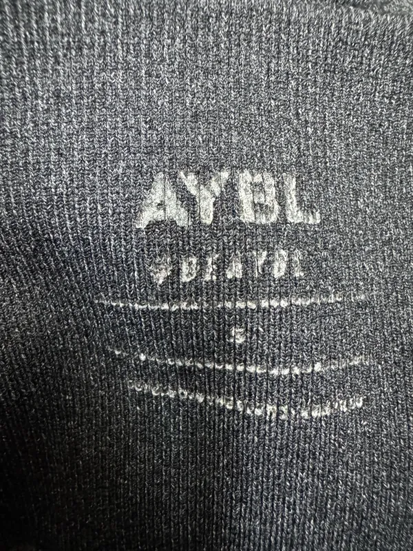 AYBL High Waisted Seamless Dark Grey Athletic Leggings Size Small - Image 3