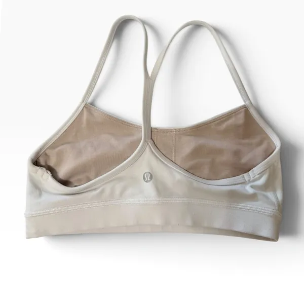 Lululemon Flow Y white sports bra Athleisure Racerback Yoga Size 6 - Image 6