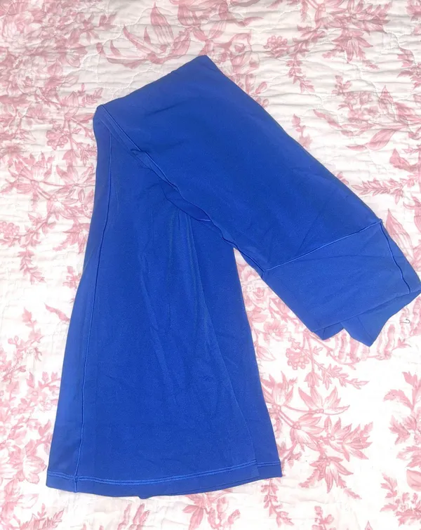 Blue bellbottom crossover leggings - Image 2