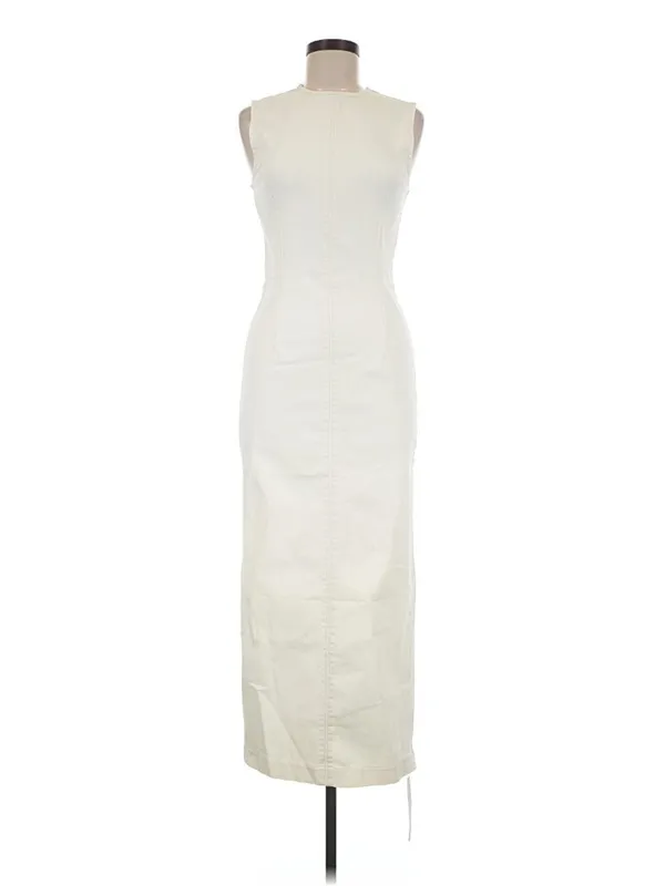 NWT Reformation Kendi Denim Midi in Fior Di Latte Sleeveless Stretch Dress 6 - Image 5