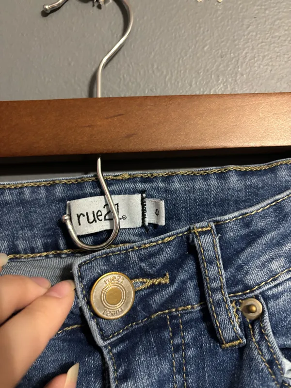 Dark Wash Rue 21 Mid-Rise Bootcut Jeans size 0 - Image 3