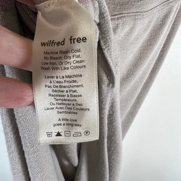 Wilfred Free Gray Ribbed Knit Midi Skirt Side Slit women' Size Small chic sexy‎ - Image 7
