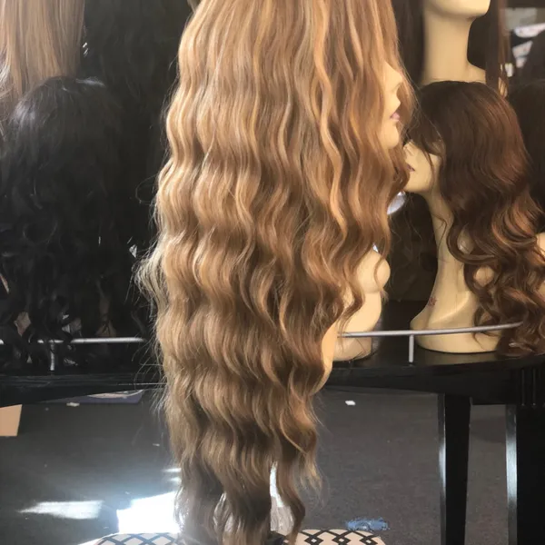 Dirty Blonde Long Beach Wave Lace Wig 2020 - Image 3