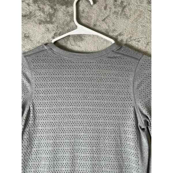 Lululemon Swiftly Breathe Long Sleeve Squad Slate Gray Seamless Running Size 6 - Image 4