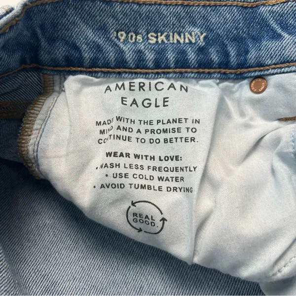 American Eagle Light Blue Denim Jeans, Size 4 Short - Image 7