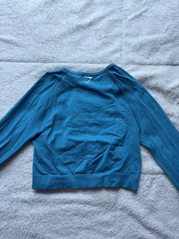 Blue Gymshark Long Sleeve Top - Image 3