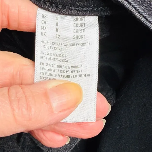 American Eagle Washed Black Mid Rise Skinny Jeans - Image 6
