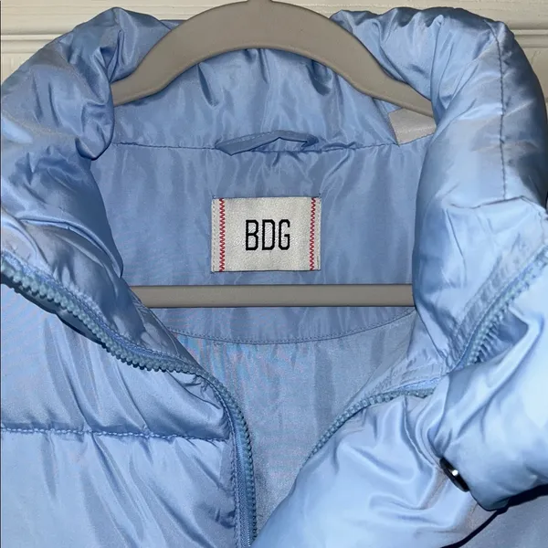 Urban Outfitters BDG Pia Sleeveless Blue‎ Zip Puffer Vest Small Back to School - Image 7