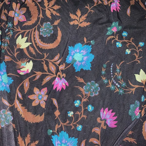 Free People Size Large Wild Flowers Honey Floral Mesh Blouse Top Peasant… - Image 5