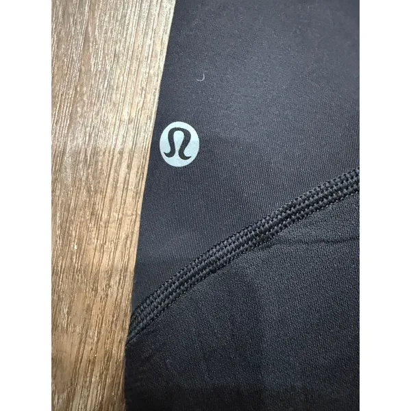 Lululemon Black Running Crop‎ Leggings Womens Size 4 Activewear Athletic - Image 3
