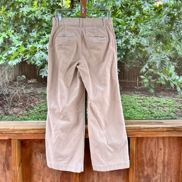 LOFT Women's Palmer Wide Leg Tan Corduroy Pants Size 30" Waist - Image 5