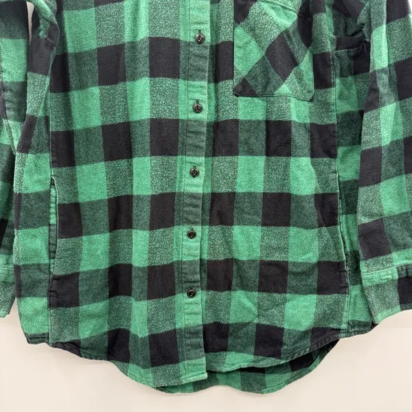 Madewell Plaid‎ Flannel Shirt Women's Small Long Sleeve Casual Layering - Image 3