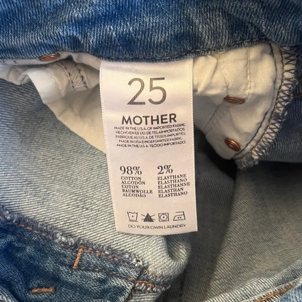 MOTHER Light Blue Straight Leg Jeans "The Looker" size 25 - Image 6