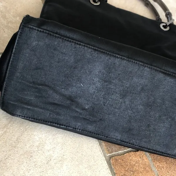 Gucci Black Double Bamboo Handle Tote Bag - Image 3