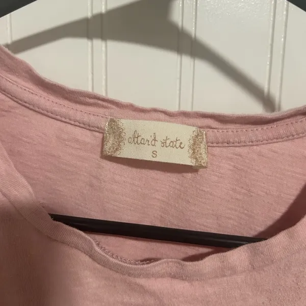 Altar’d State Light Pink Short Sleeve Top - Image 3
