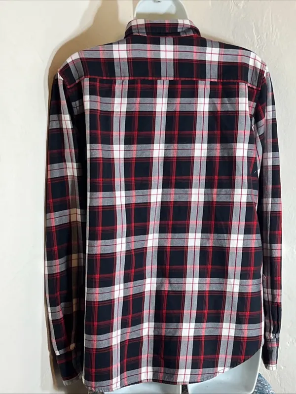Ralph Lauren Red, Black & White Plaid Button-Down Shirt - Image 6