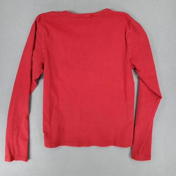 Abercrombie & Fitch‎ red long sleeve shirt with white lettering - Image 3