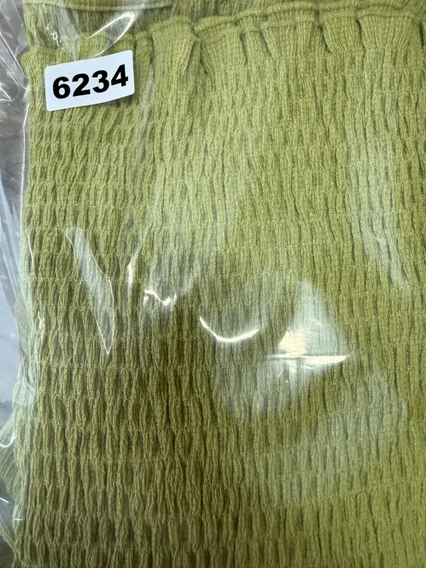 Anthropologie Smocked Long Sleeve Puff Sleeves Green Ruched Top‎ Size xs - Image 7