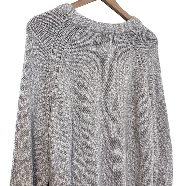 Women’s Aerie American Eagle gray marled raglan pullover sweater size large - Image 5