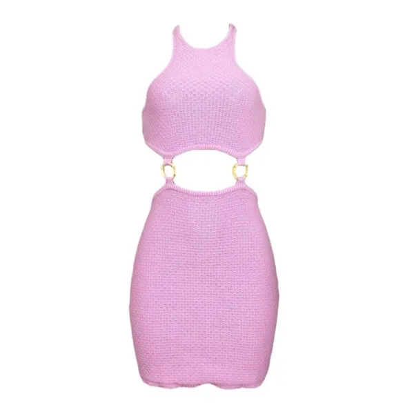 LOVERS + FRIENDS Francesca Knit Mini Dress, Bubble Gum Pink, Large - Image 12