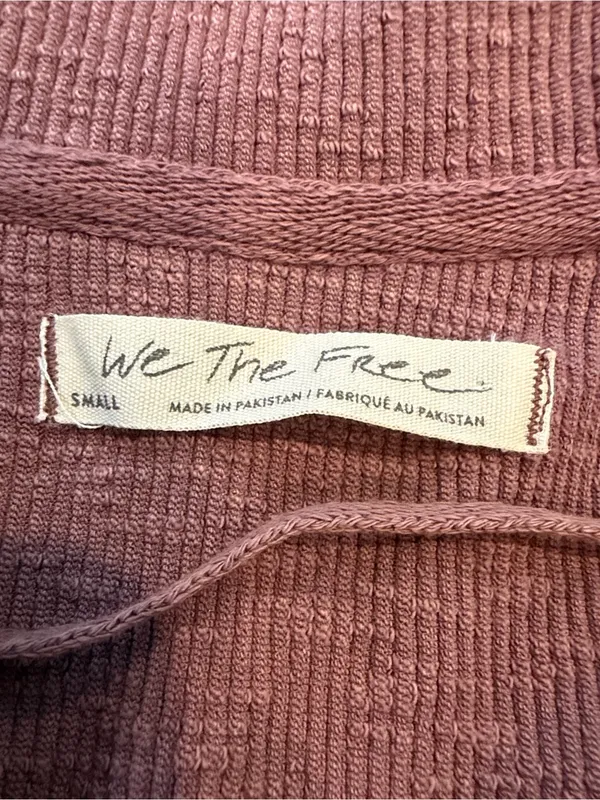 We The Free Free People Not So Ordinary Polo Top Size Small in Mauve - C59-002 - Image 3