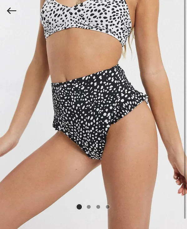 ASOS Black & White Bikini Set - Image 4