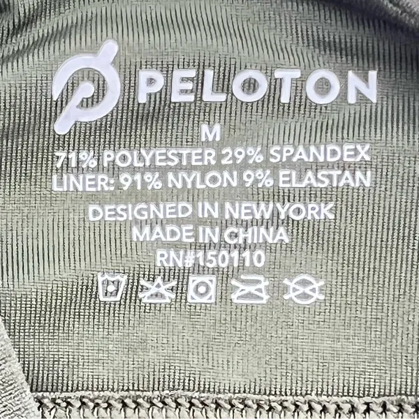 Peloton Dark Green Sports Bra w/Pink Ombre Spellout-Size M - Image 4