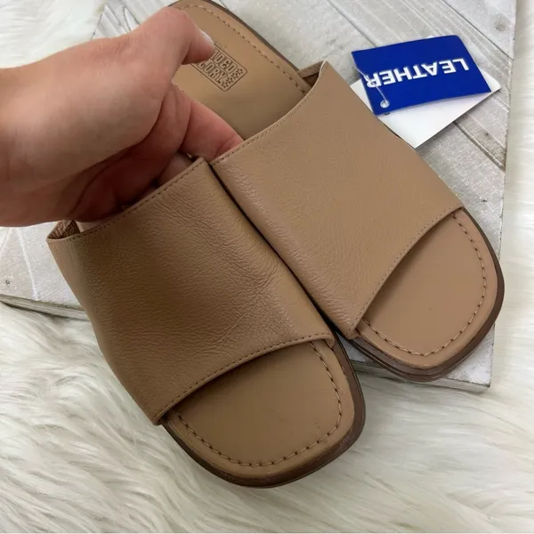 NWT Deadstock Vintage Faded Glory Leather Slide Sandals Size 6 - Image 5