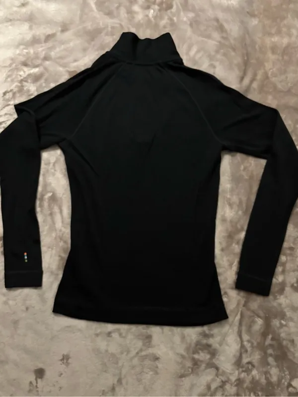 Smartwool Women's Size M Long-Sleeve Black Quarter-Zip Base Layer - Image 9