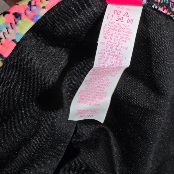 Victoria's Secret Pink Bikini Bottoms M Multicolor Abstract Print Low Rise‎ - Image 4