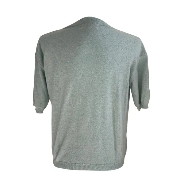 Bianco & Blu Cashmere Silk Wool‎ Knit Sweater Blue Teal Made in Italy Womens L - Image 6