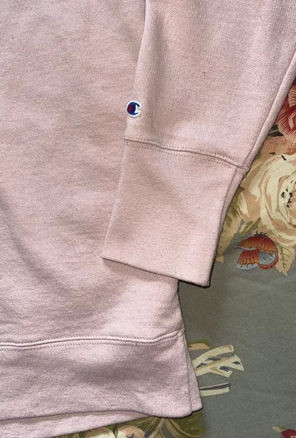 Champion Sweatshirt Light Pink Size Adult Large Vintage - Image 8