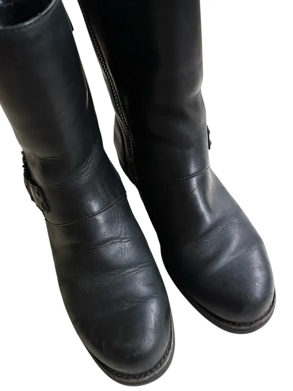 UGG Leather Niels Moto Boots Black Size 10 - Image 8