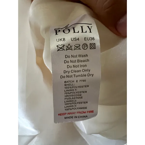 Oh Polly Emeline Corset Strapless Tulle Mini Dress in Ivory Size 4 - Image 8