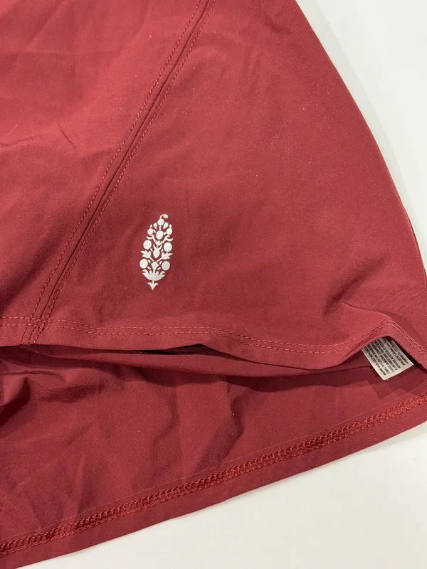 Free People Movement Flowy Back Slit Bra Burgundy Red - Image 2